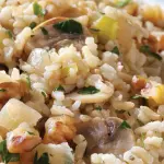 Risotto integrale noci e funghi bimby