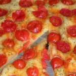 Focaccia con Pomodorini e Mozzarella Bimby