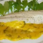 Orata ripiena con zuppa di patate