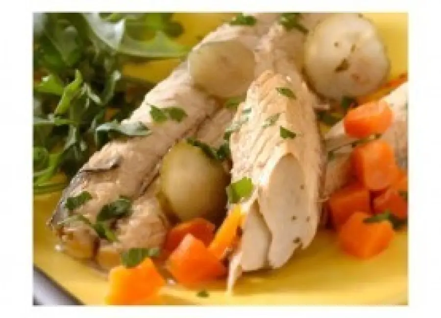 Filetto di sgombro con verdure