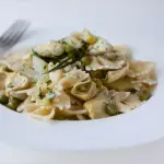 Farfalle carciofi e piselli bimby