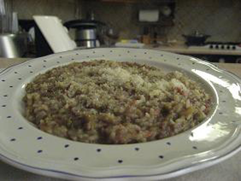 Risotto Speck e piselli Bimby
