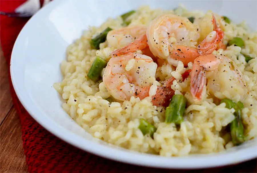 Risotto Gamberetti asparagi e yogurt Bimby tm5